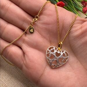 New! Only one ✋🏻Gold and Silver Heart Pendant Necklace 925